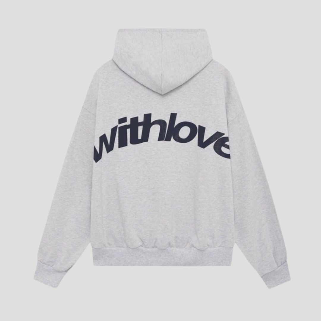 Relaxed-Fit Printed Pullover Sweatshirt for Women with Front Pouch – Adjustable Drawcord Hood | Thomler
