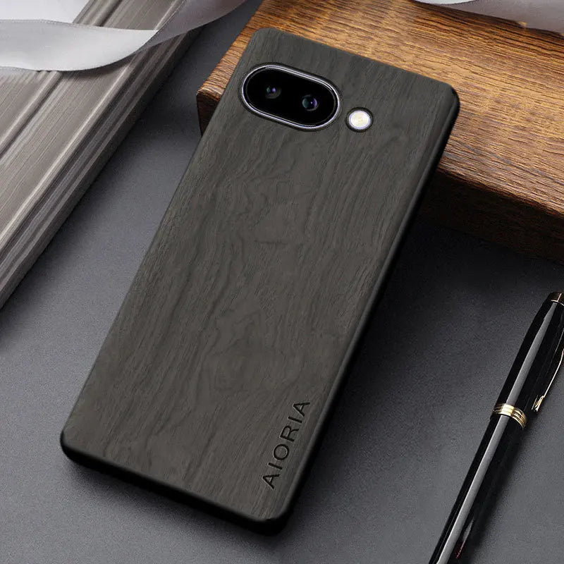 Wood Grain Phone Case for Google Pixel – Slim Protective Cover with Anti-Fingerprint Finish & Raised Edges – Fits Pixel 7A through 11 Pro | Thomler