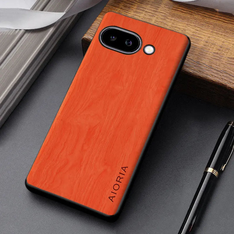Wood Grain Phone Case for Google Pixel – Slim Protective Cover with Anti-Fingerprint Finish & Raised Edges – Fits Pixel 7A through 11 Pro | Thomler