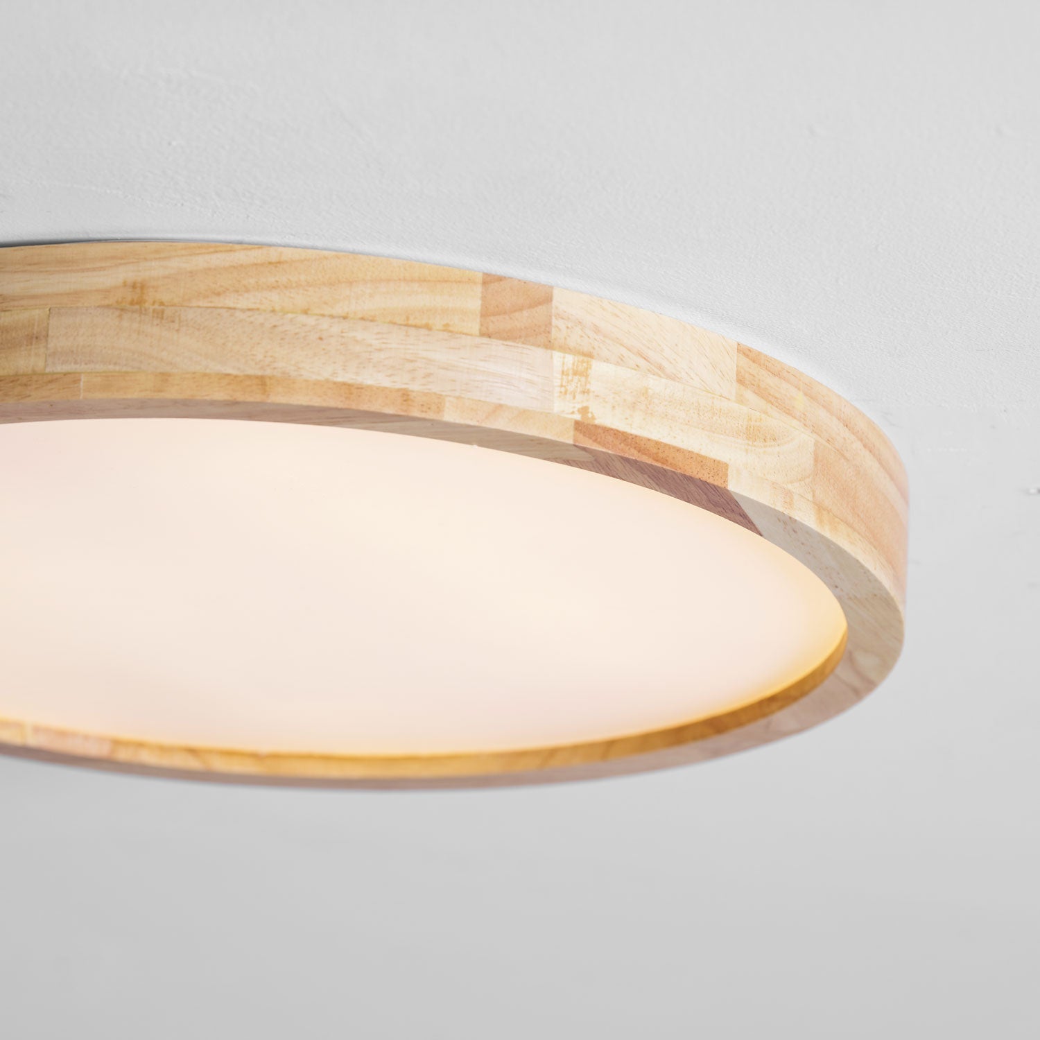 Wooden Geometric Ceiling Light 23.6 in LED Adjustable Wood Indoor Lamp | Thomler