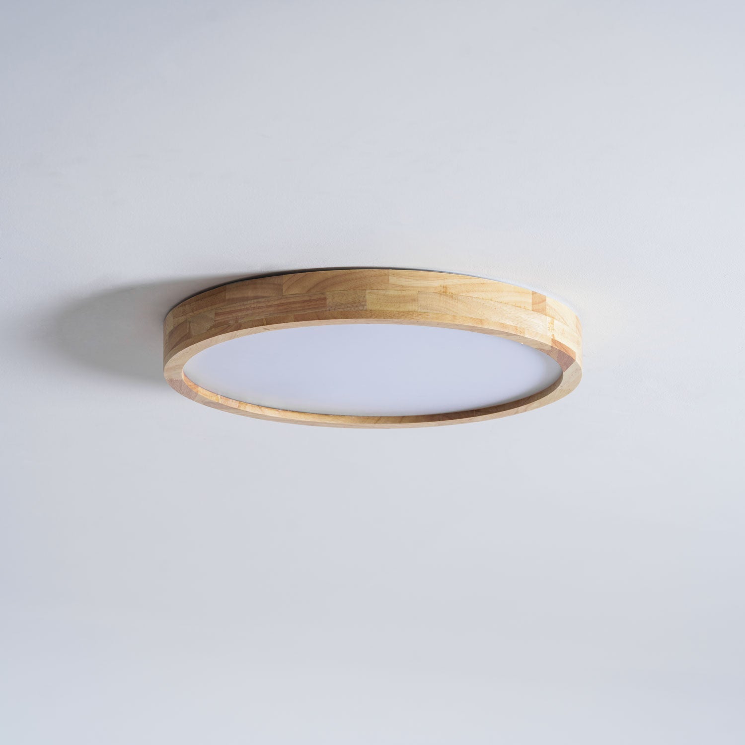Wooden Geometric Ceiling Light 23.6 in LED Adjustable Wood Indoor Lamp | Thomler