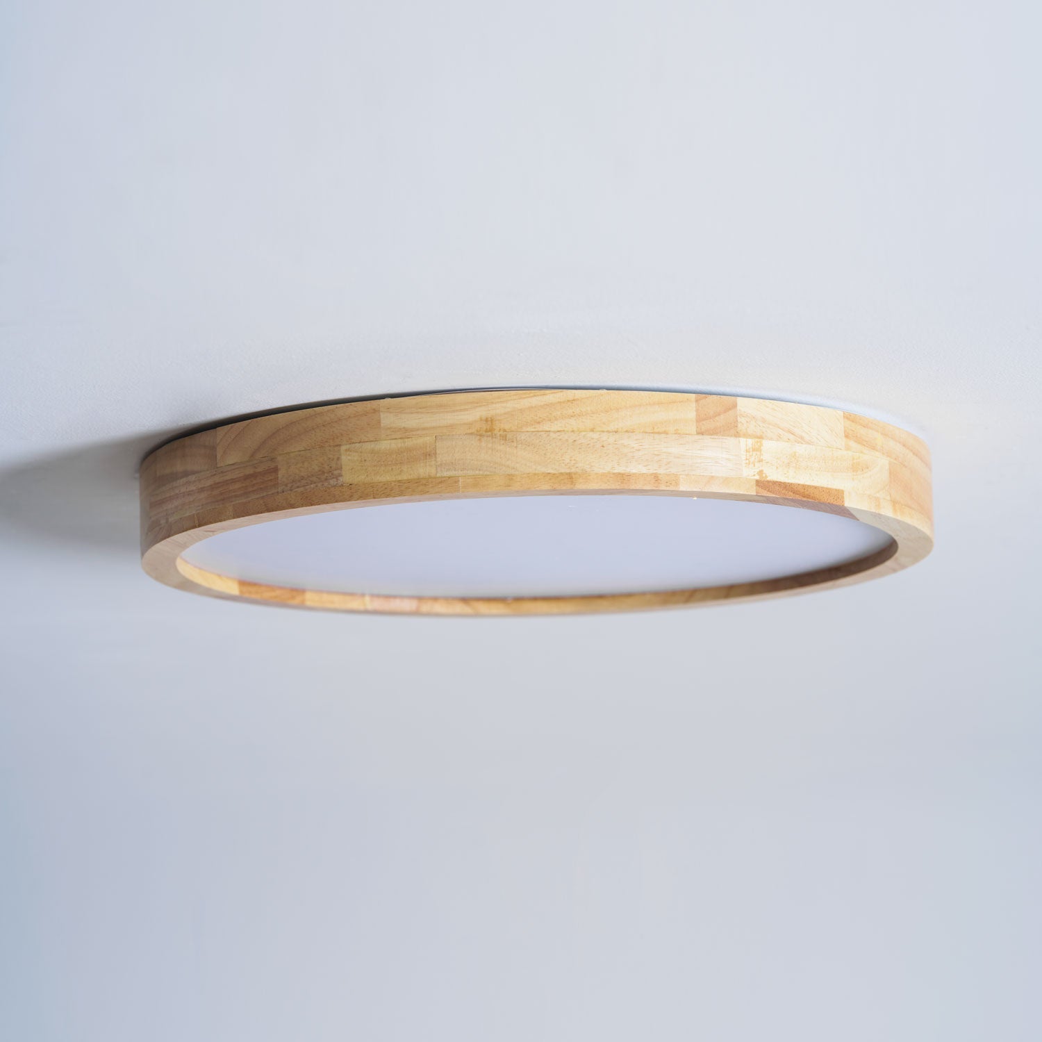 Wooden Geometric Ceiling Light 23.6 in LED Adjustable Wood Indoor Lamp | Thomler