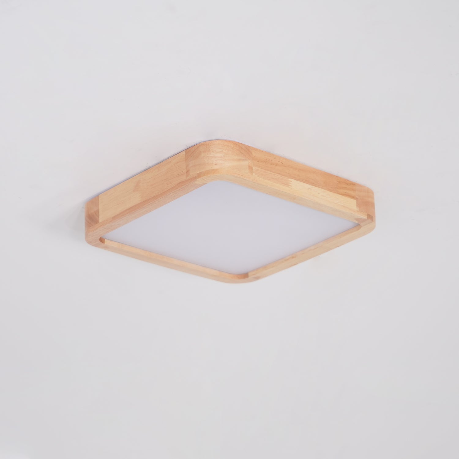 Wooden Geometric Ceiling Light 23.6 in LED Adjustable Wood Indoor Lamp | Thomler