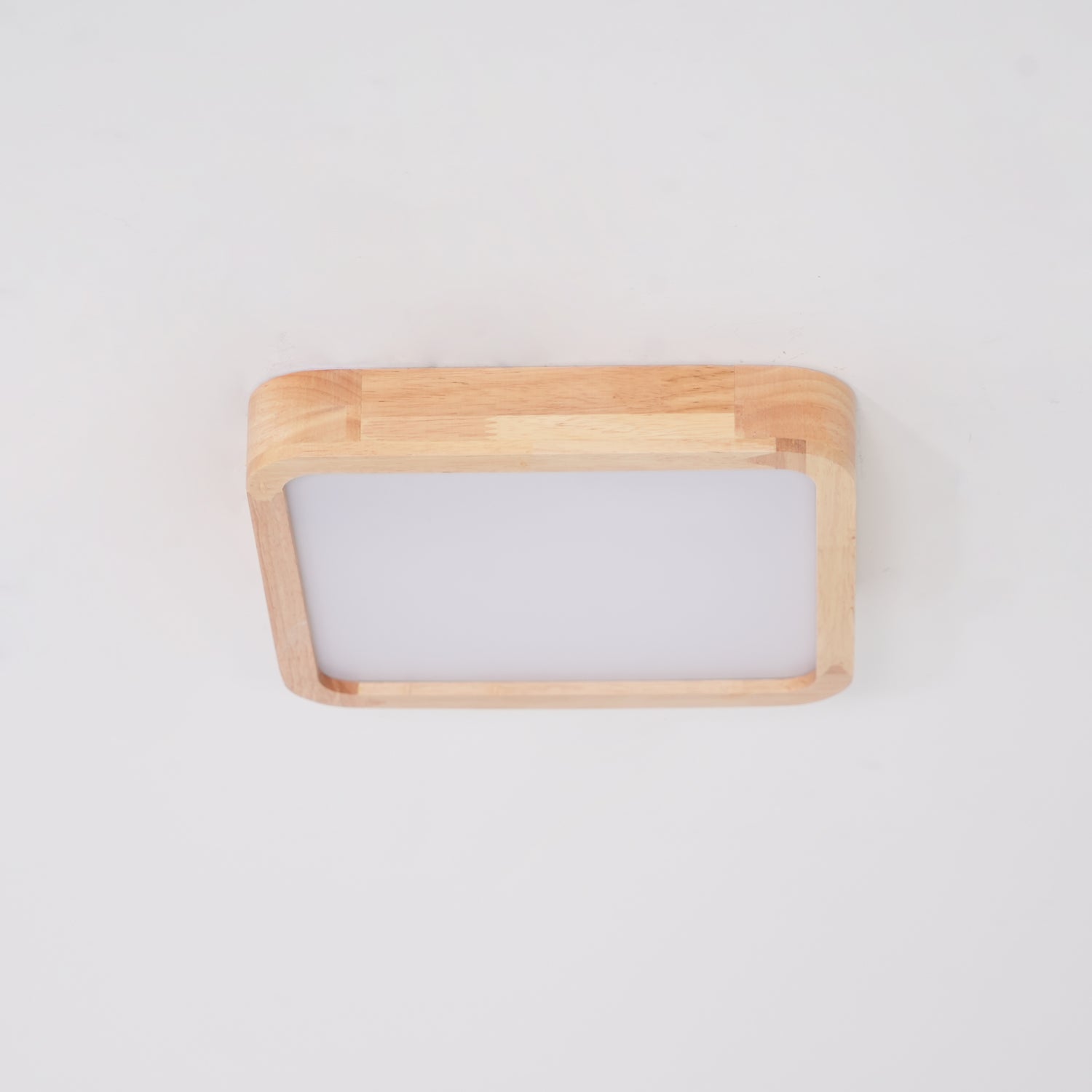 Wooden Geometric Ceiling Light 23.6 in LED Adjustable Wood Indoor Lamp | Thomler
