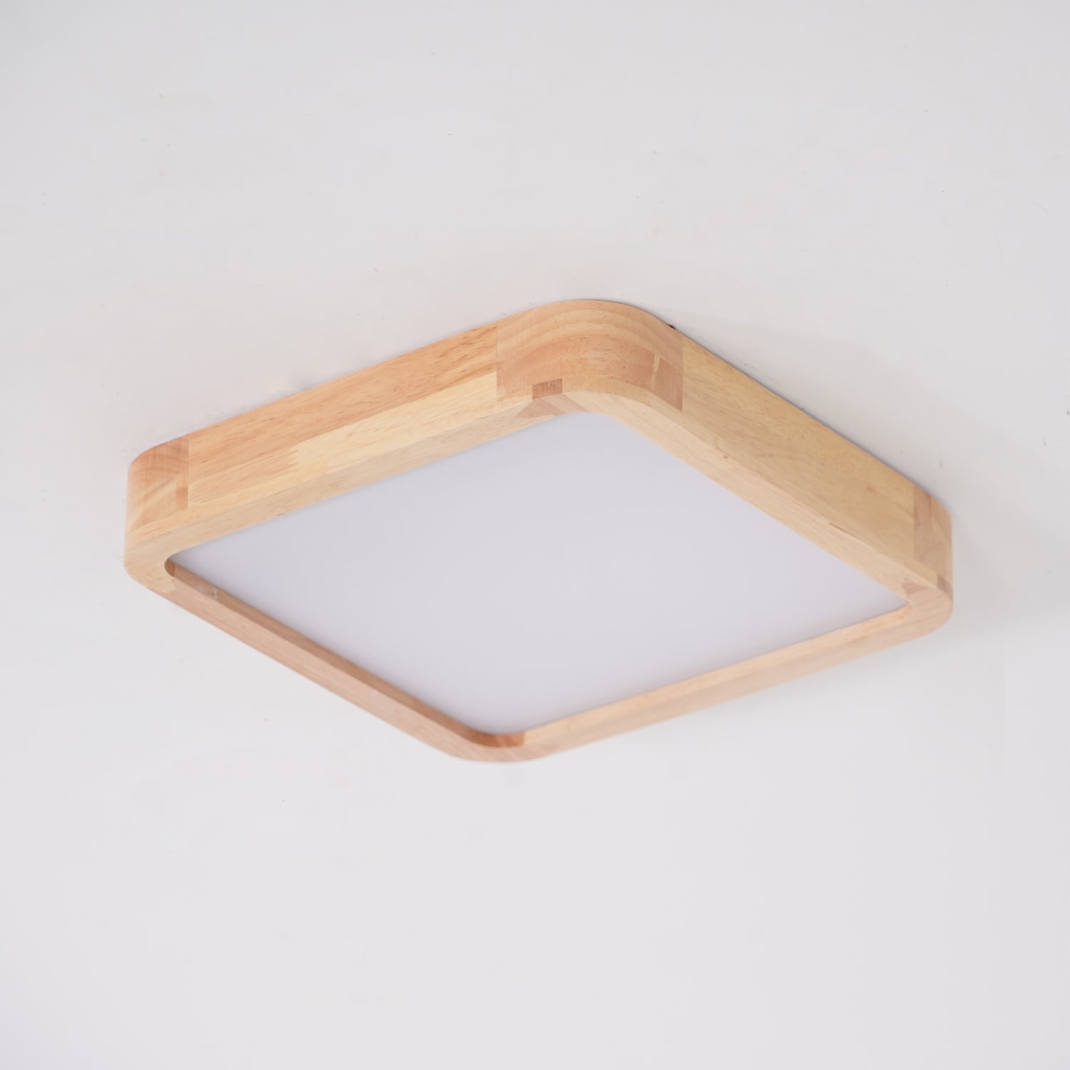 Wooden Geometric Ceiling Light 23.6 in LED Adjustable Wood Indoor Lamp | Thomler