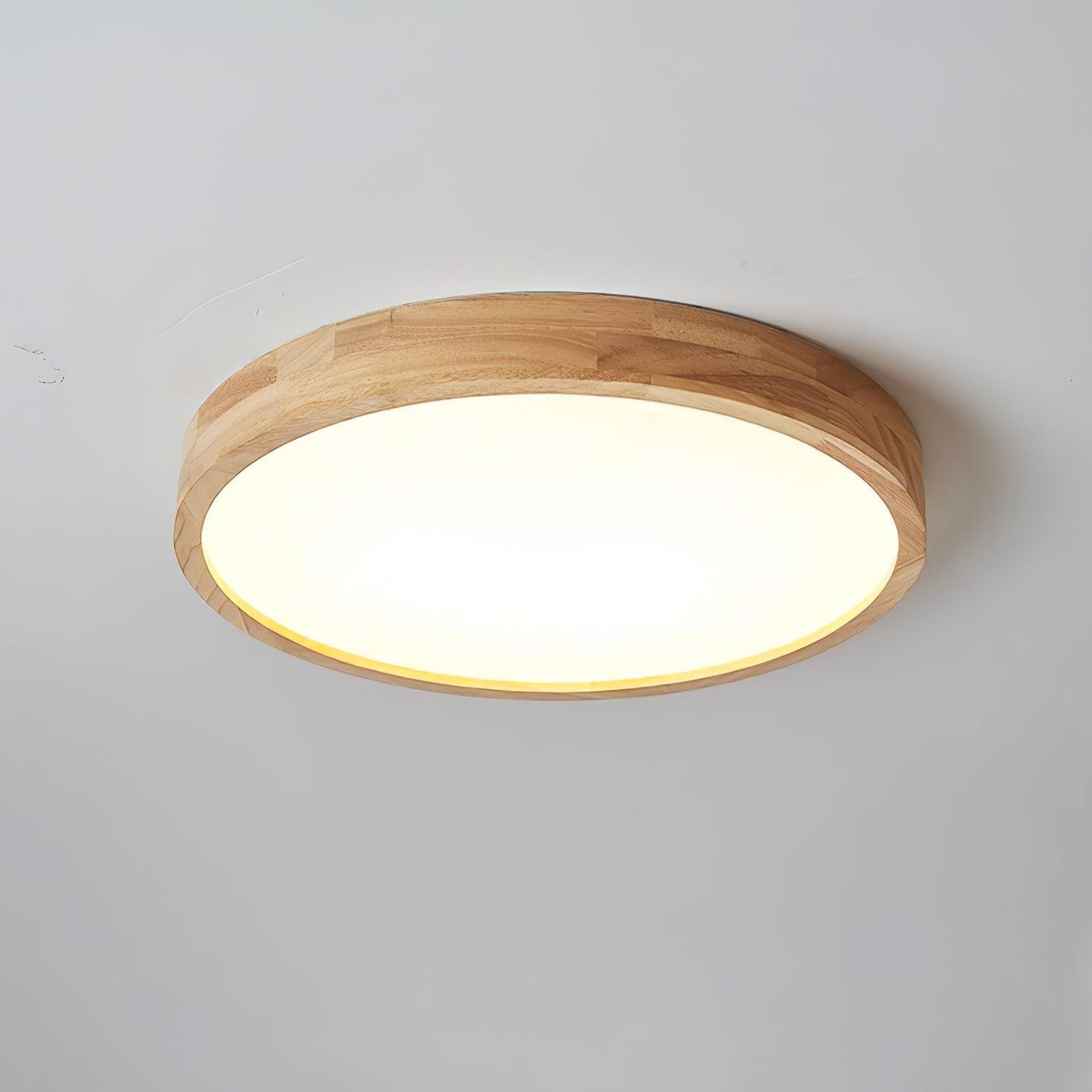 Wooden Geometric Ceiling Light 23.6 in LED Adjustable Wood Indoor Lamp | Thomler