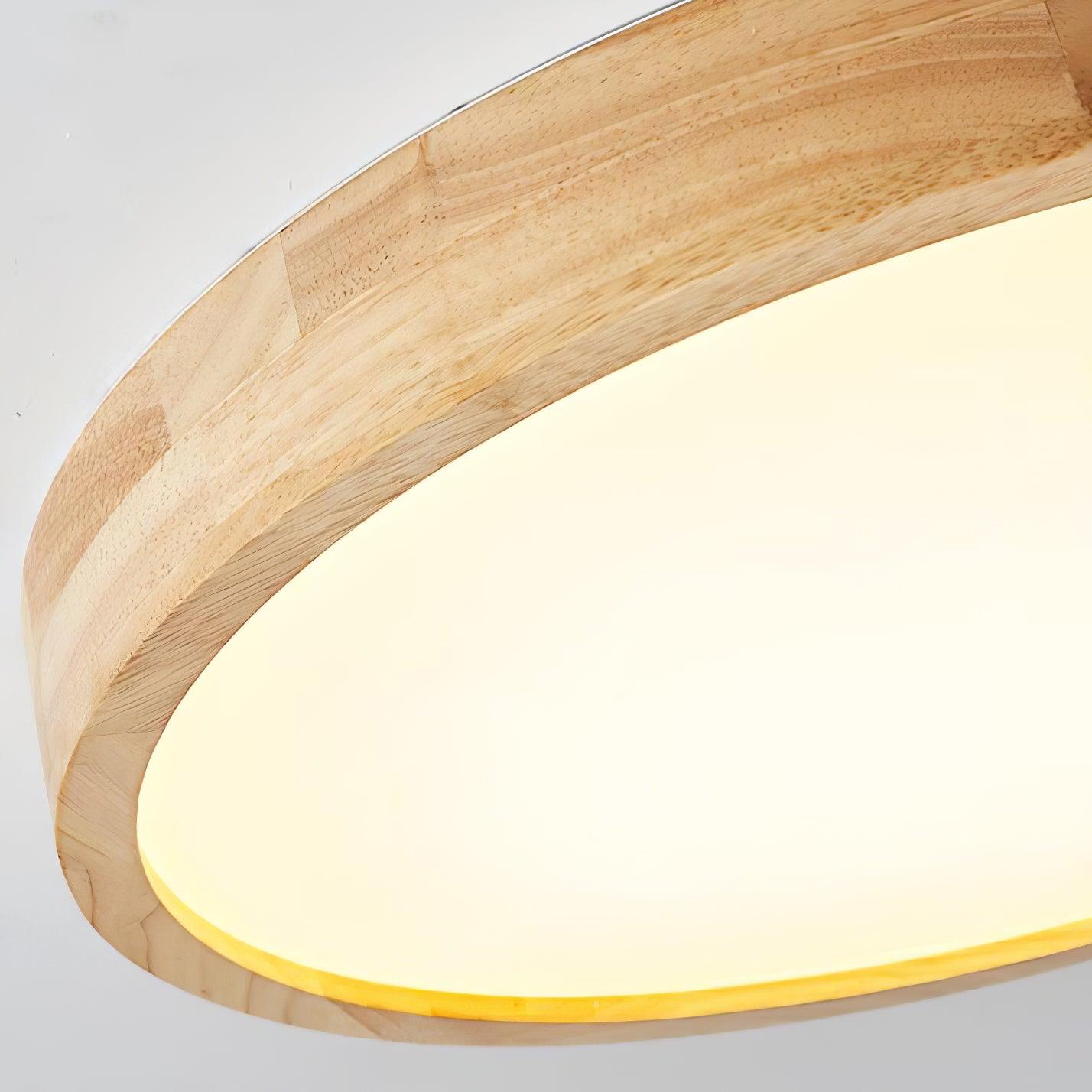 Wooden Geometric Ceiling Light 23.6 in LED Adjustable Wood Indoor Lamp | Thomler