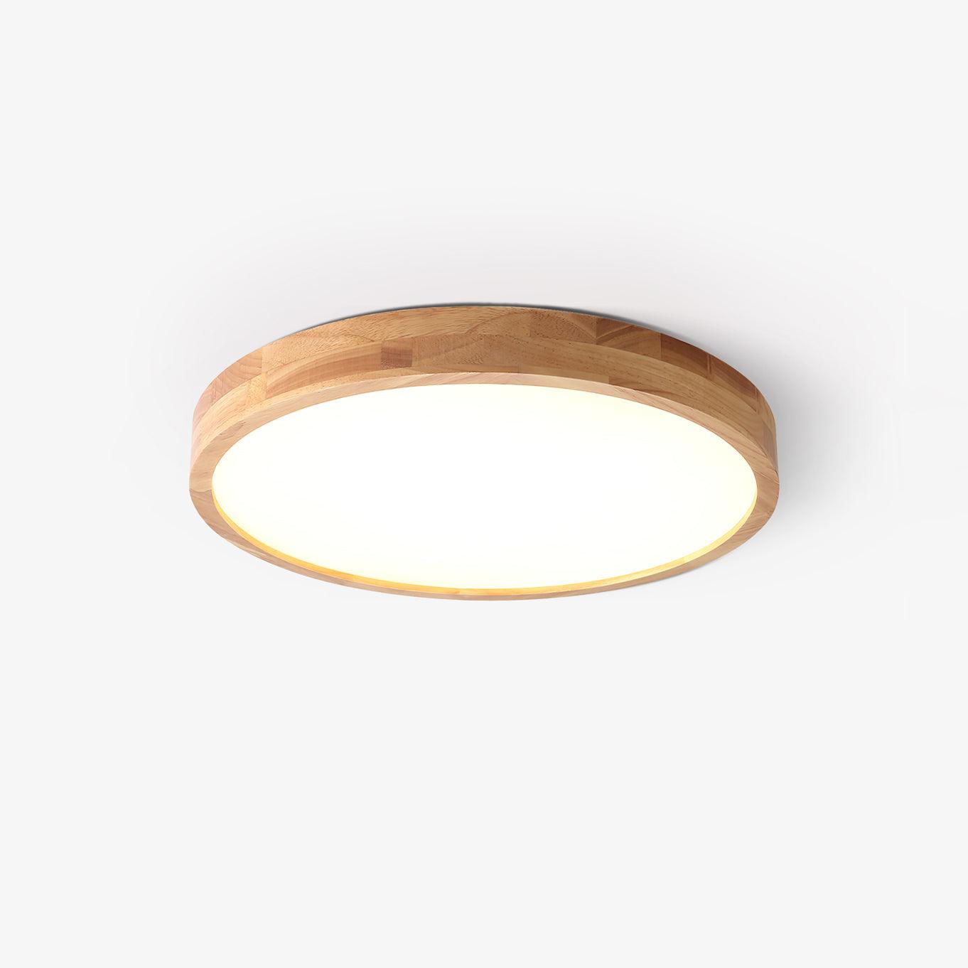 Wooden Geometric Ceiling Light 23.6 in LED Adjustable Wood Indoor Lamp | Thomler