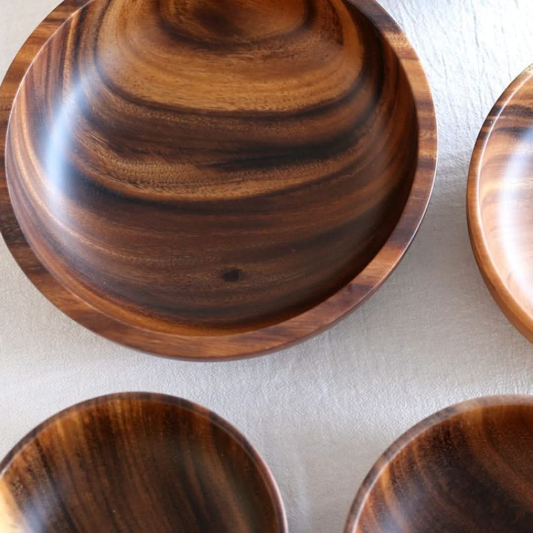 Bamboo Serving Bowl – Eco-Friendly Round Dish for Salads, Snacks & Fruit – Choose Your Size | Thomler