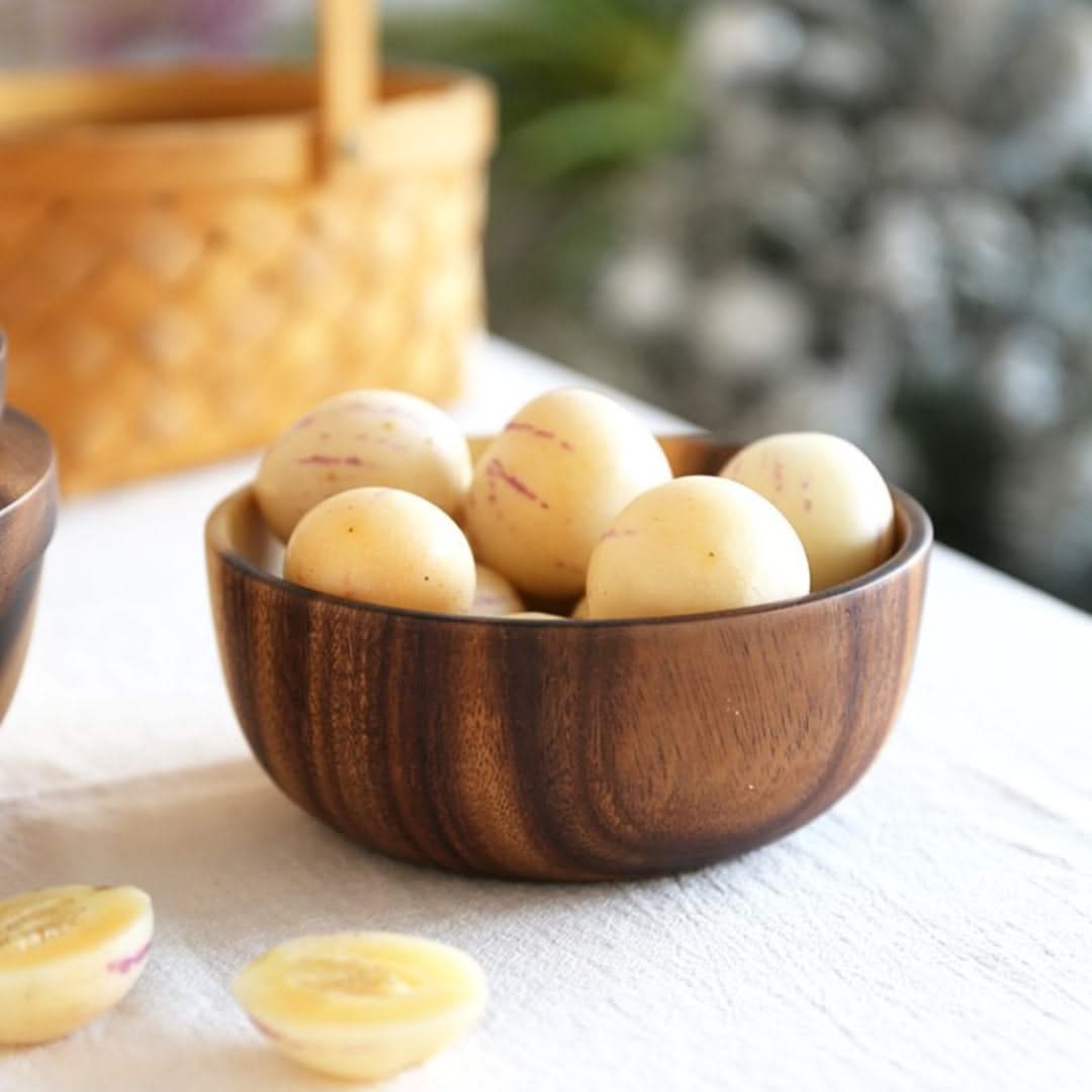 Bamboo Serving Bowl – Eco-Friendly Round Dish for Salads, Snacks & Fruit – Choose Your Size | Thomler
