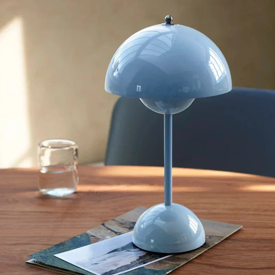 Table Lamp ABS PC USB Rechargeable 2000mAh Green Bedside Desk Wireless LED Mushroom Light | Thomler