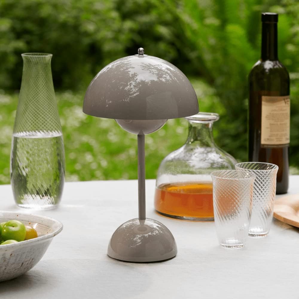 Table Lamp ABS PC USB Rechargeable 2000mAh Green Bedside Desk Wireless LED Mushroom Light | Thomler