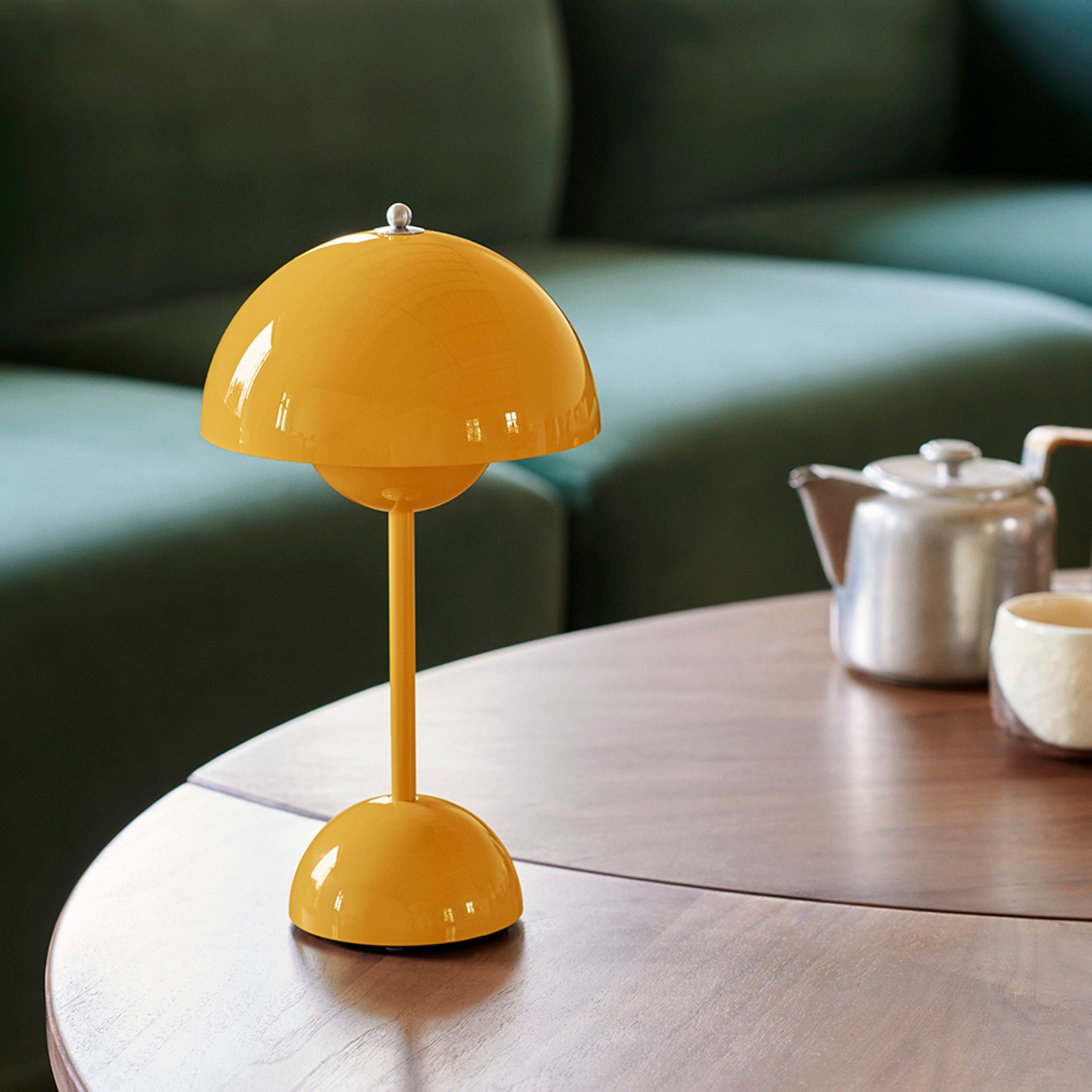 Table Lamp ABS PC USB Rechargeable 2000mAh Green Bedside Desk Wireless LED Mushroom Light | Thomler