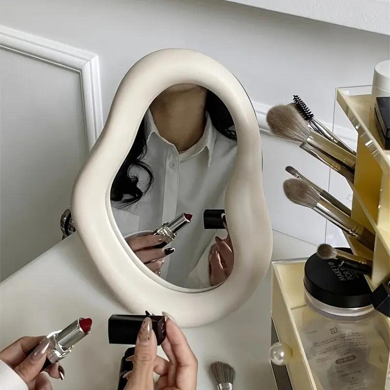 Wavy Decorative Wall Mirror with Curved Reflective Surface for Modern Homes | Artistic Statement Piece for Living Room, Bedroom, or | Thomler