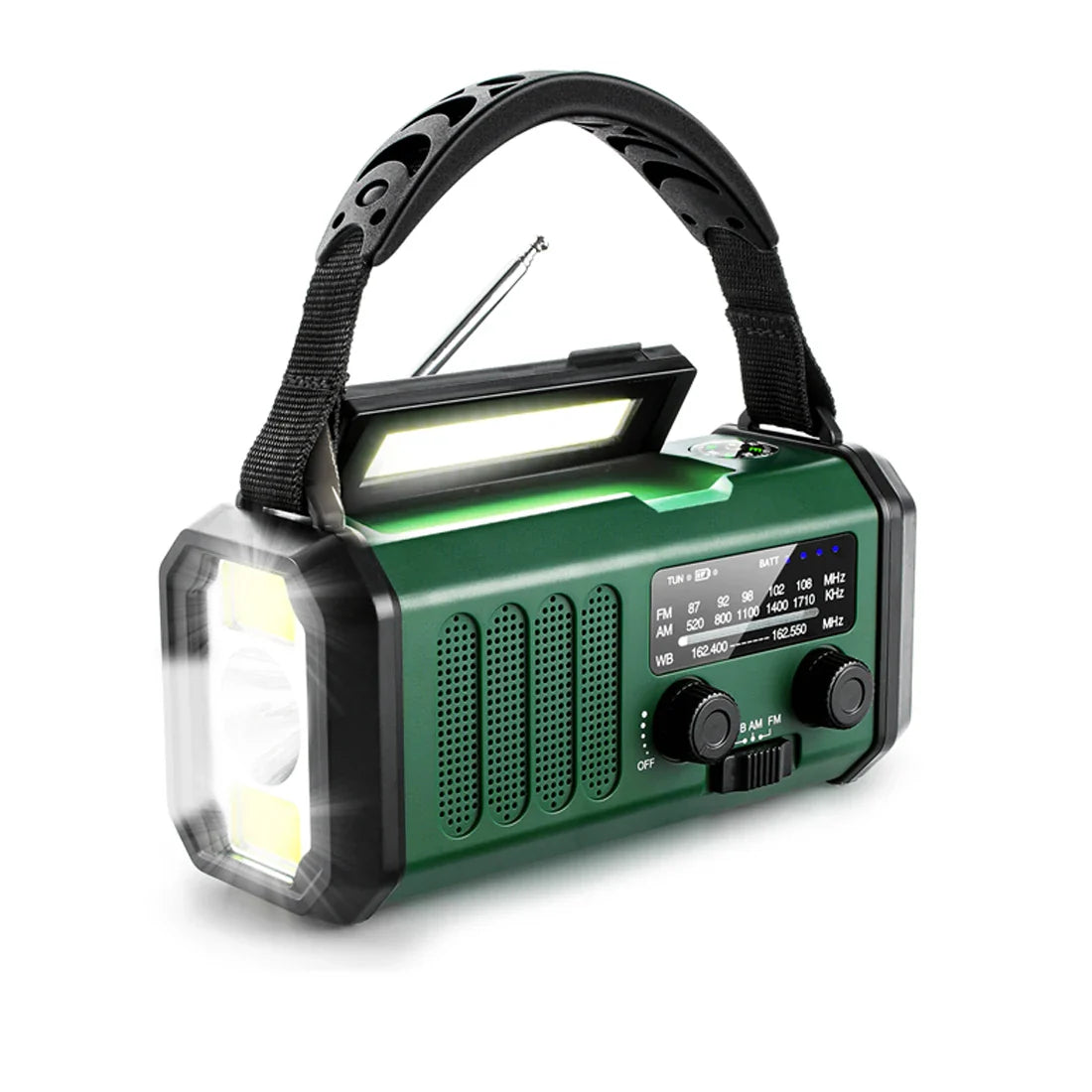 Navando | Draagbare noodradio met solar en handgenerator
