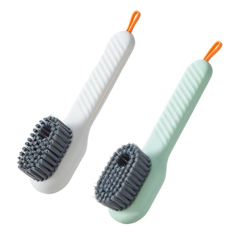 Self-Dispensing Scrub Brush Set for Sneakers, Floors & More – 2-Pack with Built-In Soap Reservoir | Thomler
