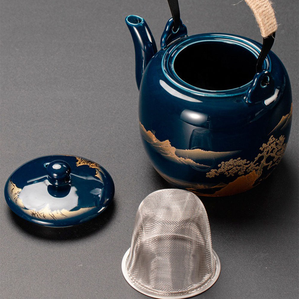 Tea Set Porcelain 820 ml Blue Gongfu Tea Ceremony Serving Tray Cups | Thomler