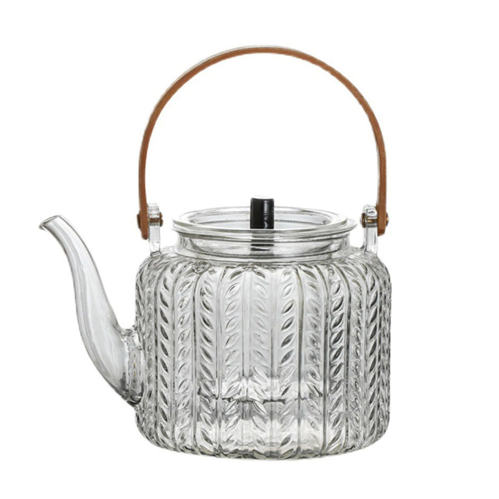 Glass Teapot Borosilicate 1.0 L Transparent Tea Infuser Loose Leaf Blooming Tea Serving Pot | Thomler