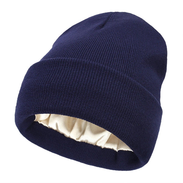 Silk-Lined Winter Beanie for Women – Protects Hair from Frizz, Static & Cold – Soft Wool Hat with Smooth Interior Lining for Everyday Wear | Thomler