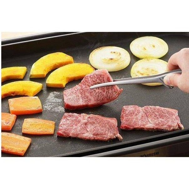 Meat Tongs Stainless Steel 24.0 cm Hygienic Yakiniku Barbecue Grilling Precision Raw Meat Handling BBQ Tool | Thomler