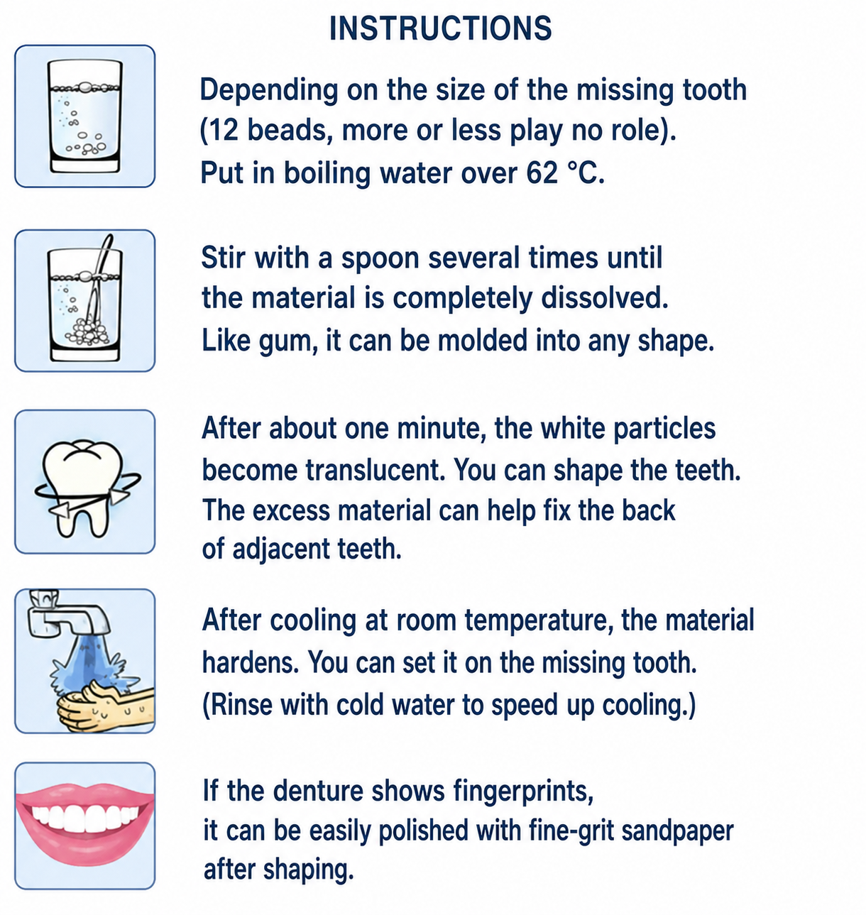 Temporary Tooth Repair Kit for Chipped Gaps Missing Teeth at Home Moldable Resin Filler Natural White Cosmetic Dental Fix Adults Kids Senior | Thomler