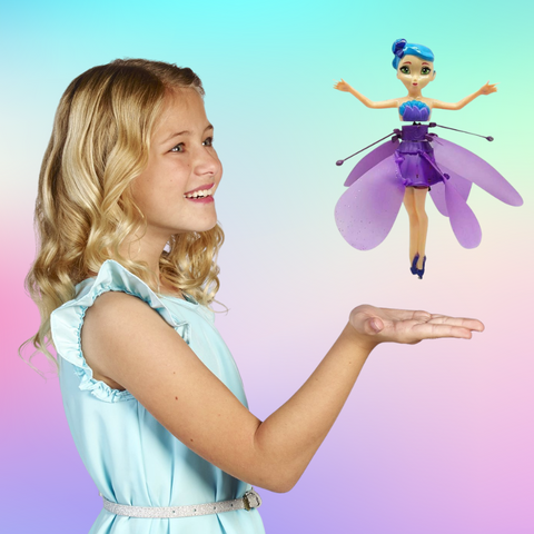 Flying Fairy Toy with Hand Motion Sensor & LED Lights for Kids Bedroom Play Indoor Rechargeable Hovering Doll Gift for Girls Age 5+ | Thomler