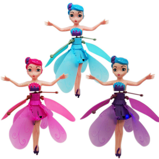 Flying Fairy Toy with Hand Motion Sensor & LED Lights for Kids Bedroom Play Indoor Rechargeable Hovering Doll Gift for Girls Age 5+ | Thomler