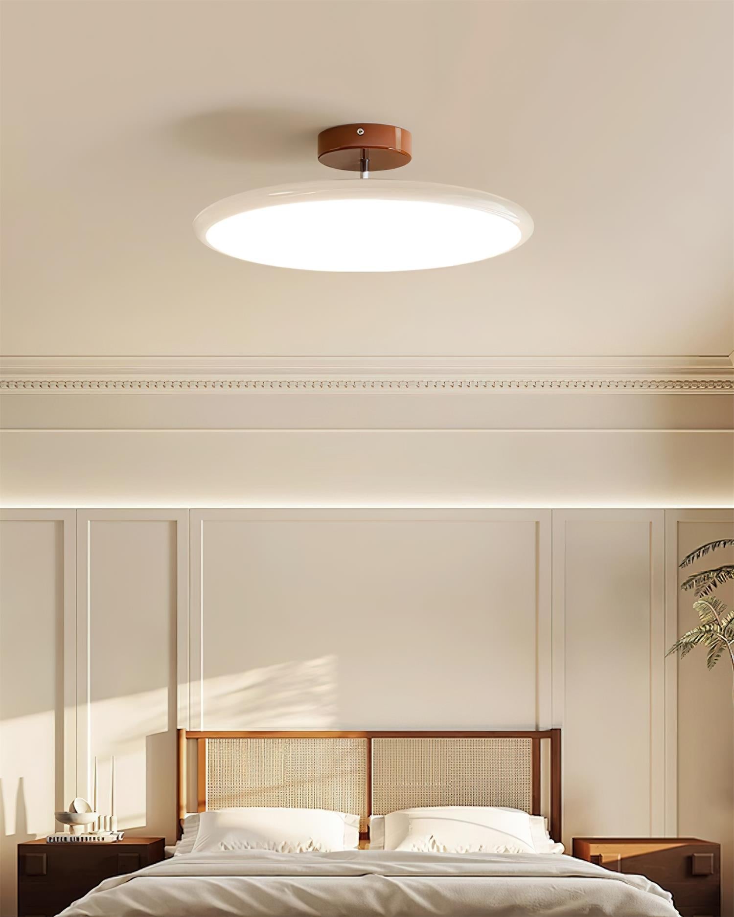 Ceiling Lamp Acrylic 11.8 in Flat Disc 32W Warm White Modern Living Room Dining Area Lighting | Thomler