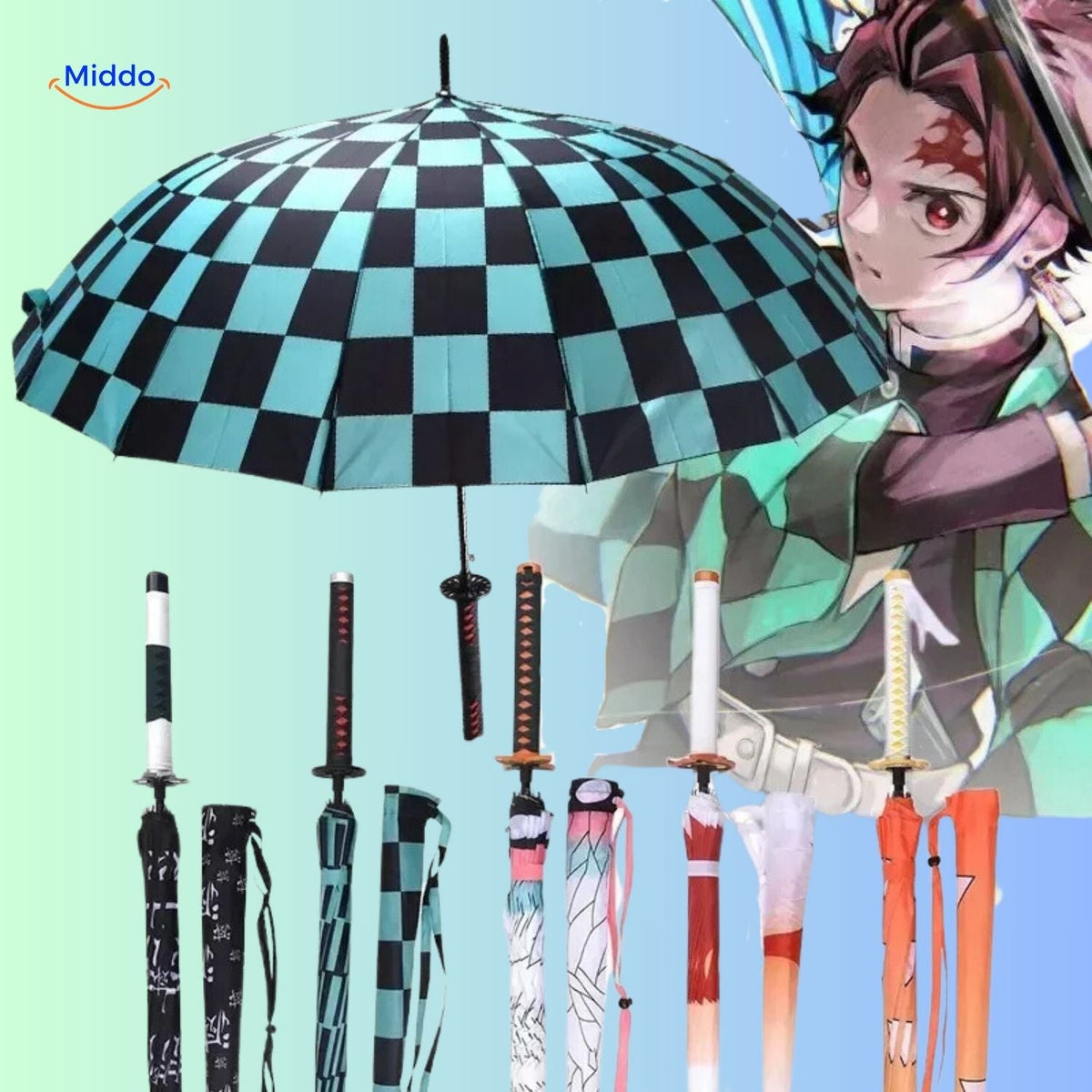 Anime Character Umbrella with UV Protection – Lightweight Folding Parasol for Sun & Rain | Thomler
