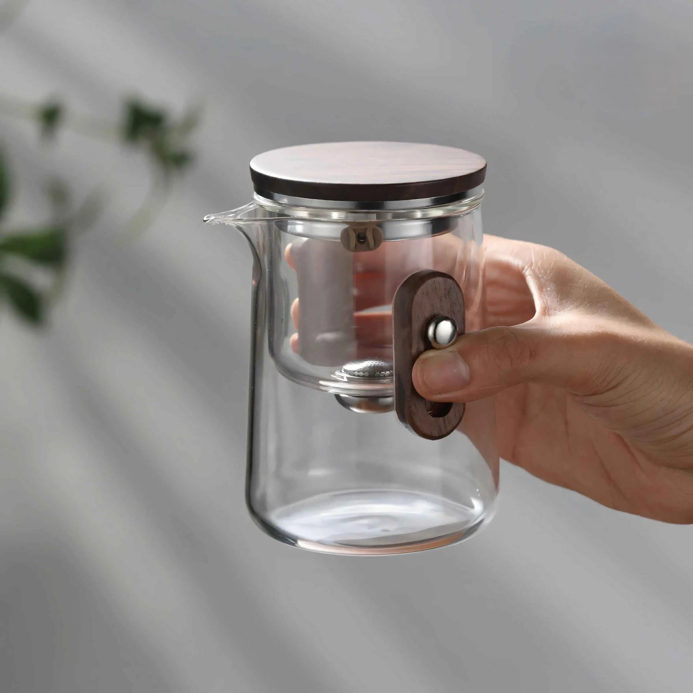Travel Teapot Borosilicate Glass 330 ml Compact Tea Brewing Camping Outdoor Portable Infuser Set With Cups And Carry Case | Thomler
