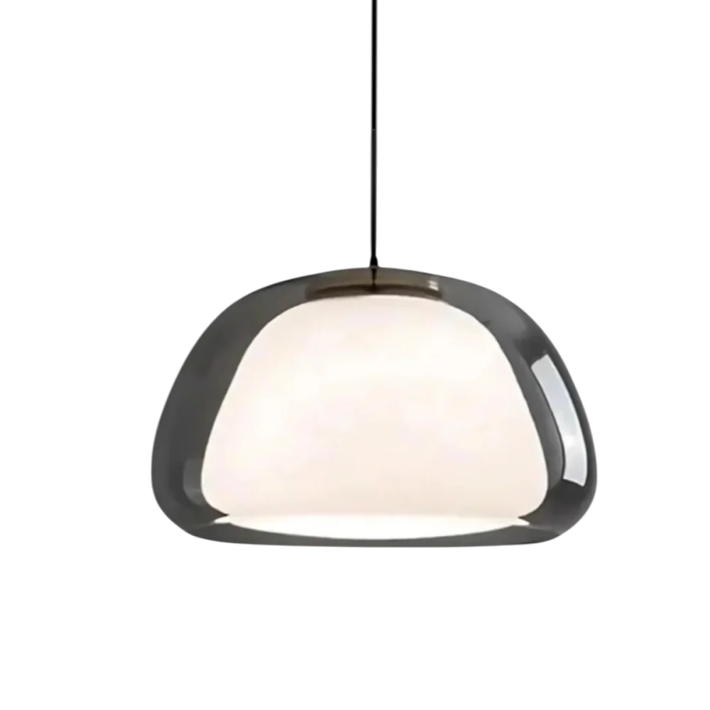 Pendant Light Glass Dome 9.8 in Adjustable Kitchen Dining Room Hanging Fixture Modern Multi-Light Setup | Thomler
