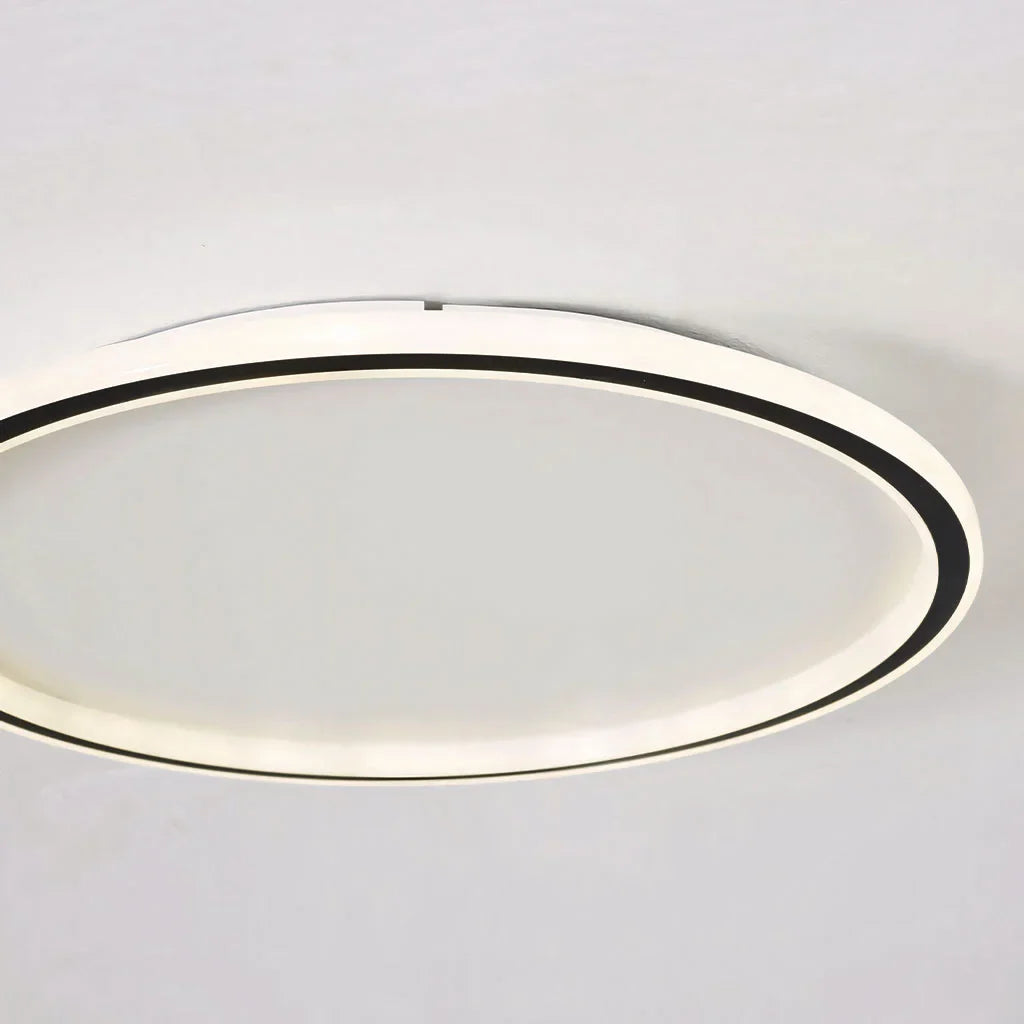 Ceiling Light Metal LED 12 in White Black Modern Living Room Bedroom Pendant Lamp Adjustable Color Temperatures | Thomler