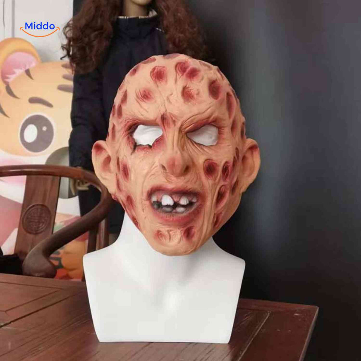 Frightening Latex Horror Character Mask – Lifelike Detail, Breathable Silicone for Costume Parties & Cosplay Events | Thomler