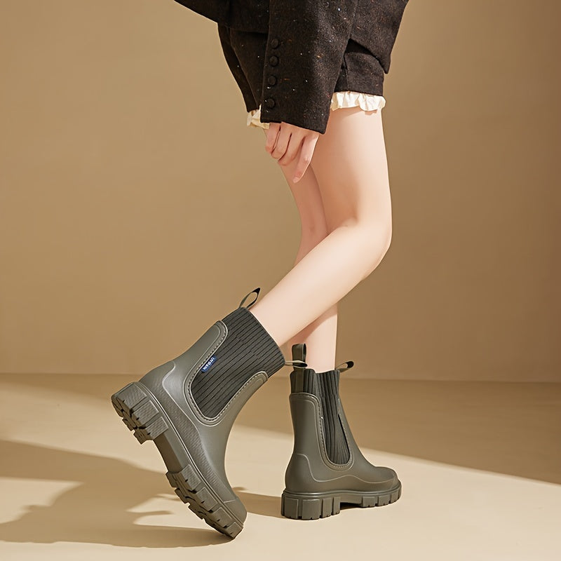 Women's Short Waterproof Rain Boots with Anti-Slip Sole for Garden & Wet Weather | Thomler