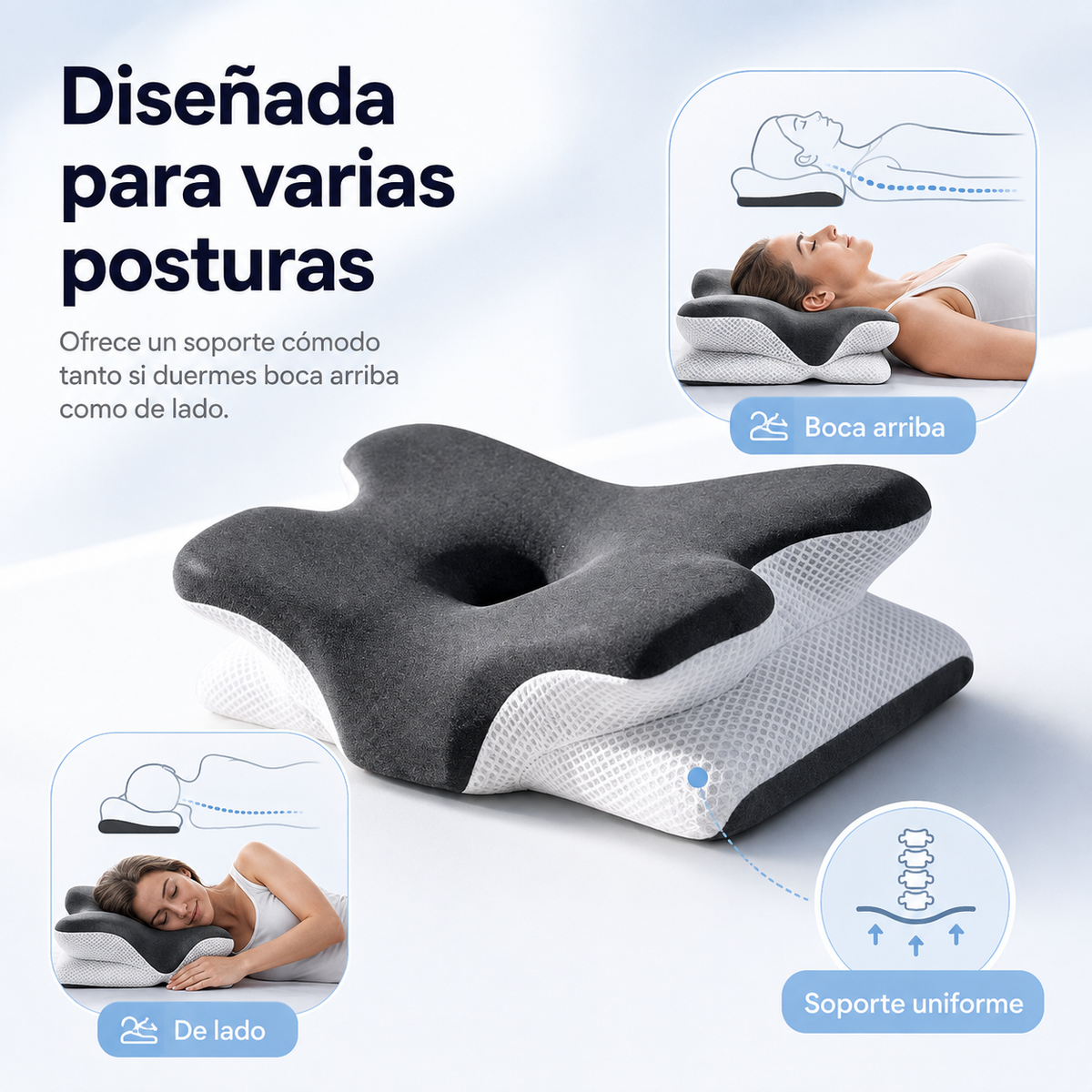 Adjustable Memory Foam Cervical Pillow for Neck Pain Relief & Better Sleep | Thomler