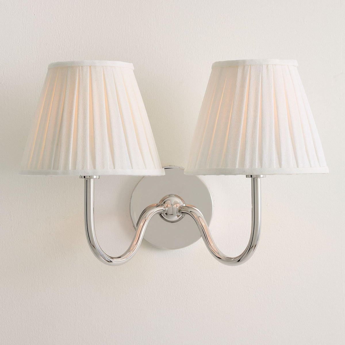 Brass Sconce with Fabric Drum Shade – 1 or 2 Light Hardwired Fixture for Bedroom, Hallway & Living Room | Thomler