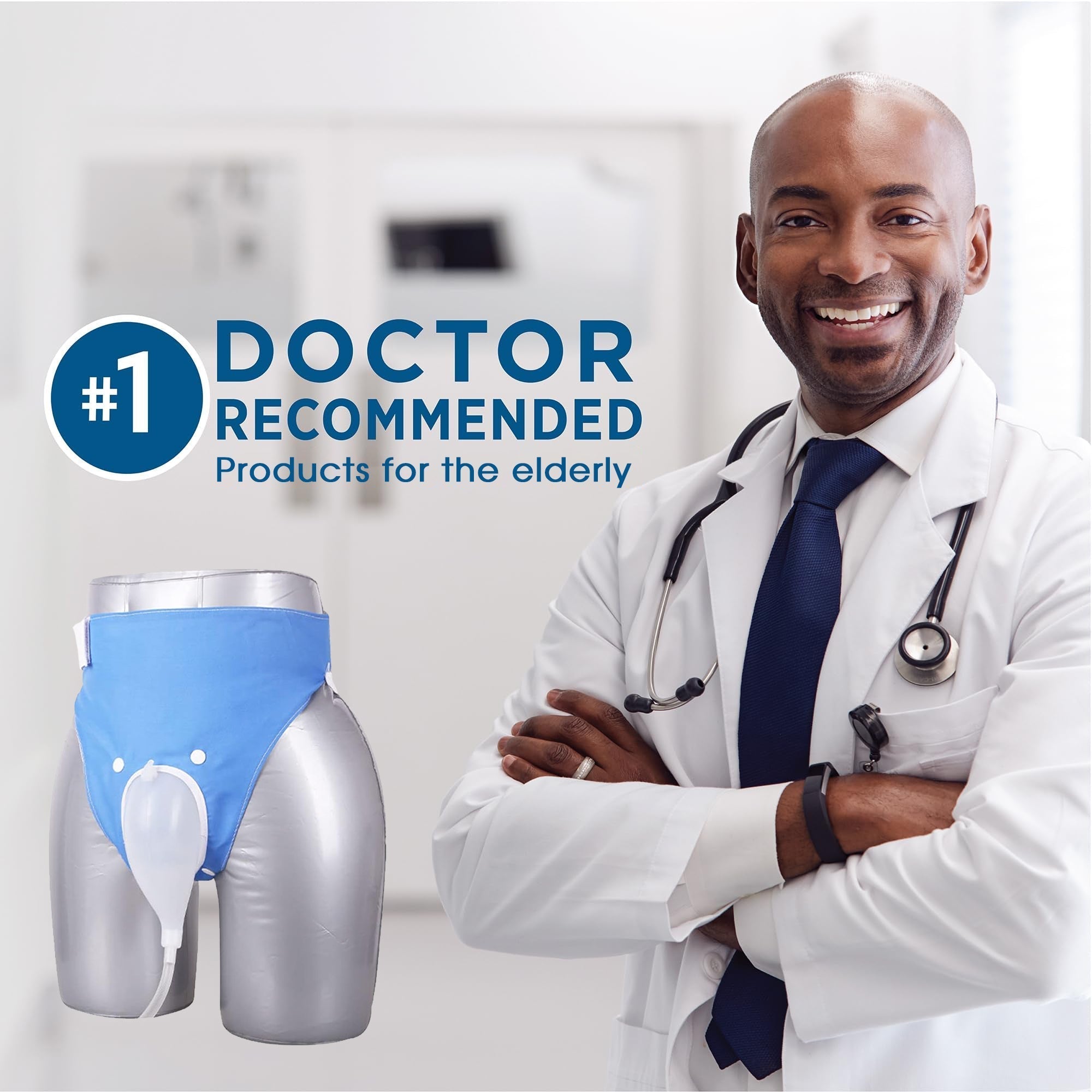 Portable Reusable Urinary Catheter Bag System with Waist Straps & 39-Inch Tube for Adults | Thomler