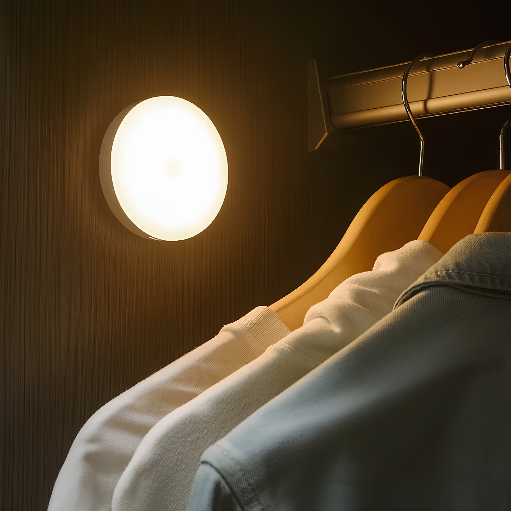 Motion Sensor Lamp ABS Plastic 8.0 cm Wireless Hallway Bedroom Night Light USB Rechargeable Automatic Wall Light | Thomler