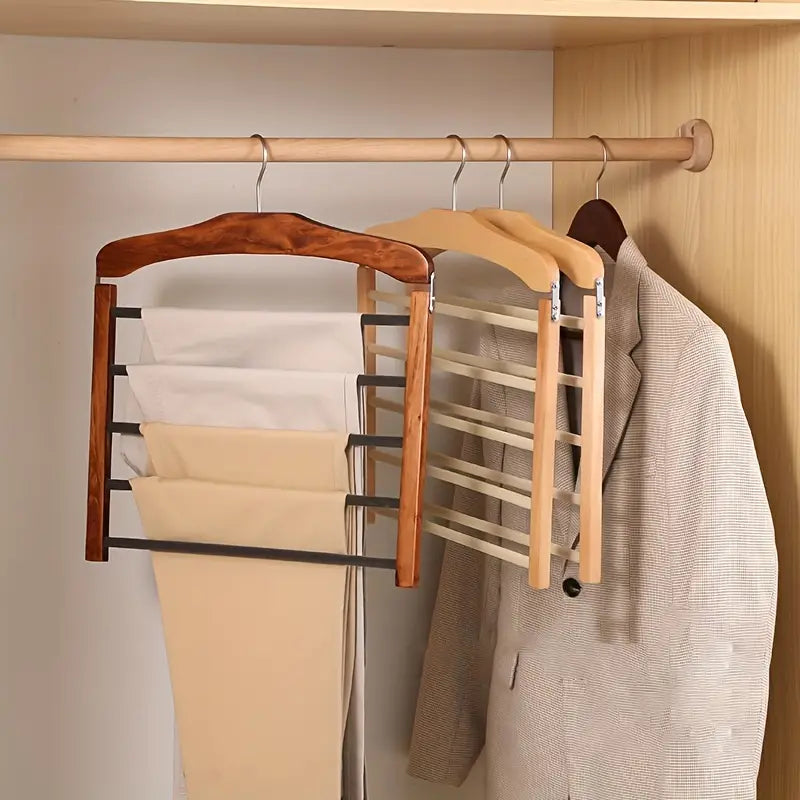Multi-Tier Closet Hanger for Pants and Slacks - Space-Saving Vertical Storage Solution with Swivel Hook | Thomler