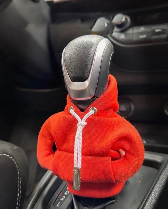 Mini Hoodie Gear Shift Cover – Playful Car Interior Accessory for Manual & Automatic Vehicles | Thomler
