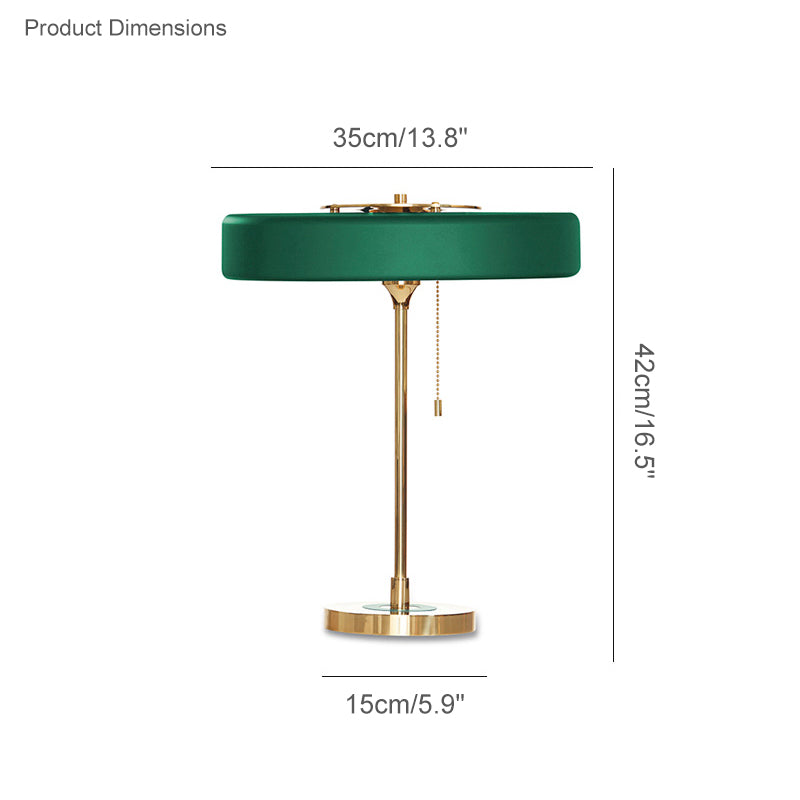 Table Lamp Brass 10W 13.8 in x 16.5 in Bedroom Living Room Study Vintage Midcentury Style Lighting | Thomler