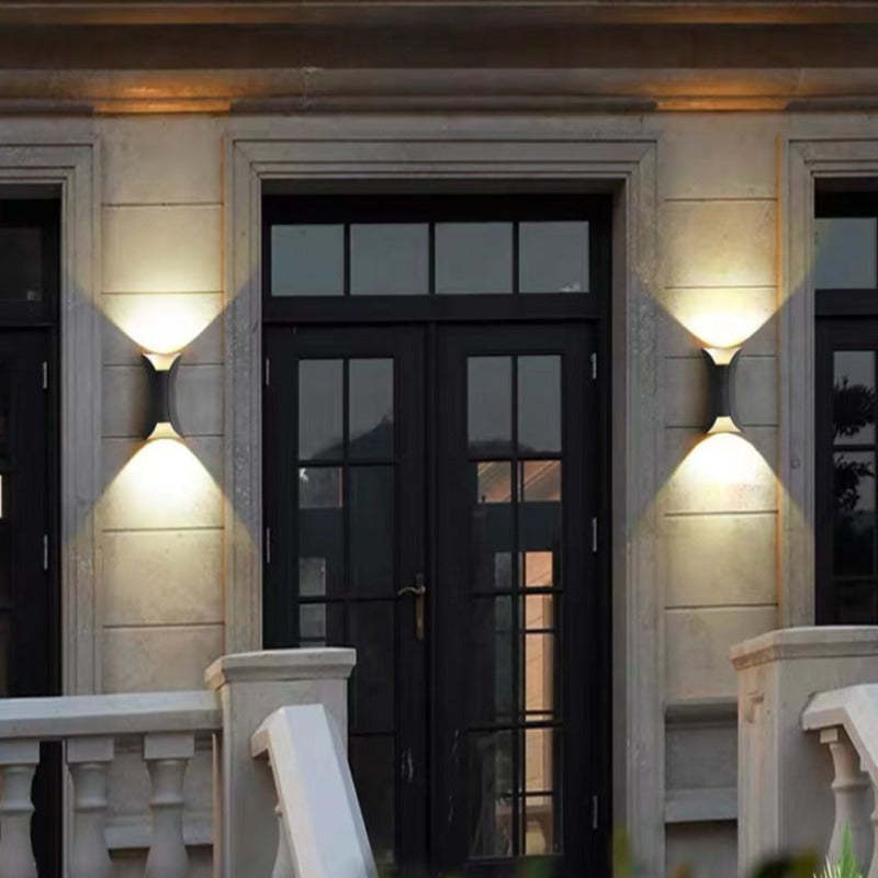 Waterproof Curved LED Outdoor Sconce Hardwired Wall Light for Patio Garden & Entryway | Thomler