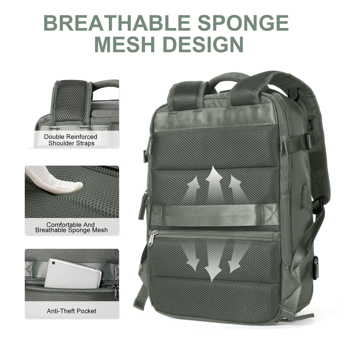 Women's Oxford Daypack with Multi-Compartment Organization for Travel, Commuting & Campus | Thomler