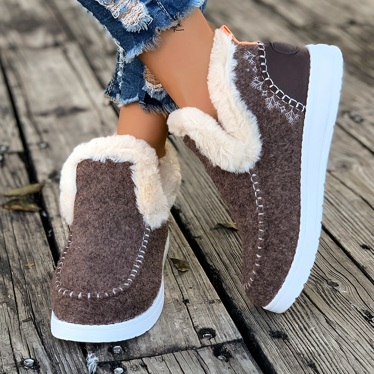 Women's Plush-Lined Slippers – Non-Slip Indoor House Shoes with Cozy Fleece for Winter Warmth & Everyday Comfort at Home | Thomler