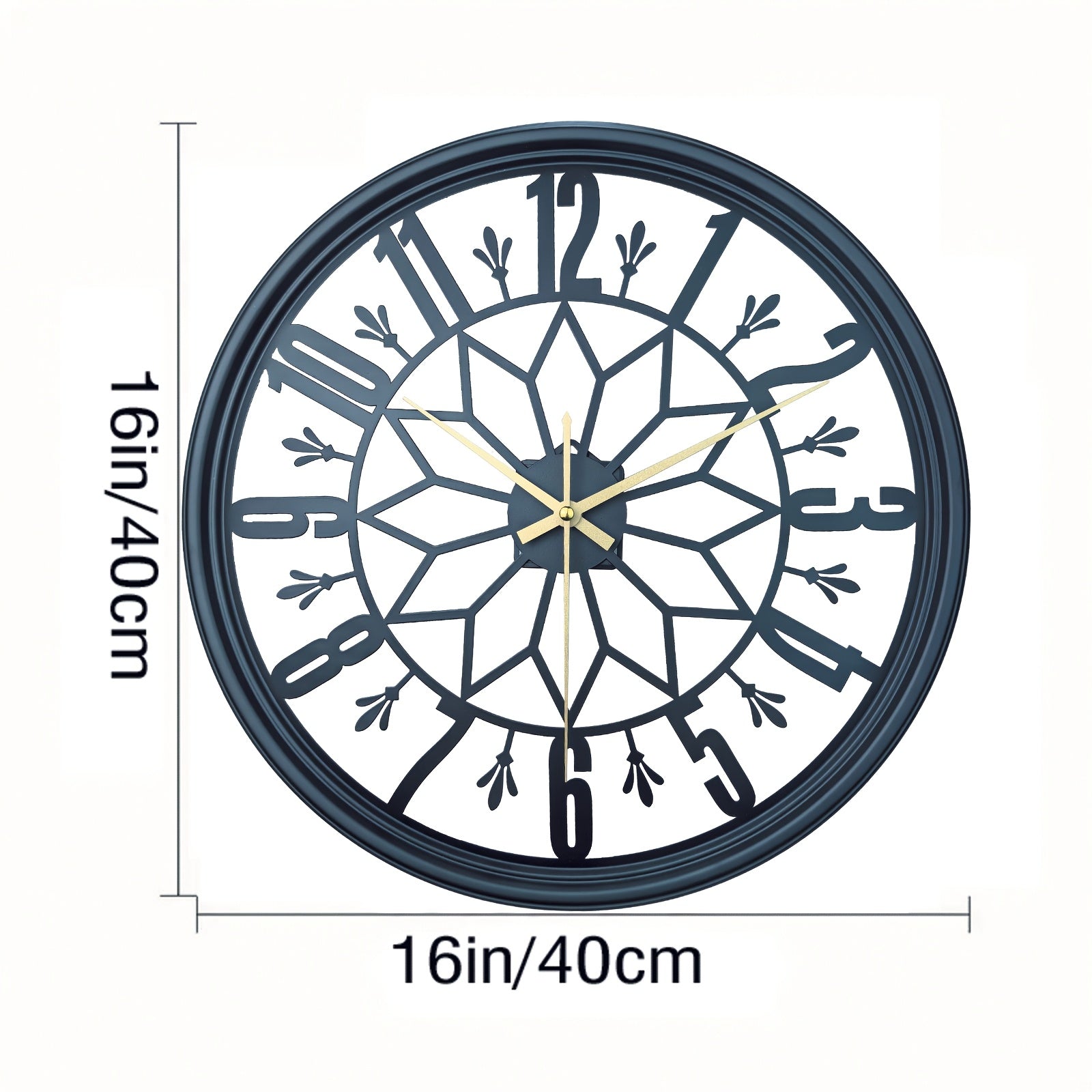 Retro Metal Wall Clock Silent Quartz Movement Industrial Home Office Decor No Ticking Quiet Battery Operated Vintage Handcrafted Look Living | Thomler