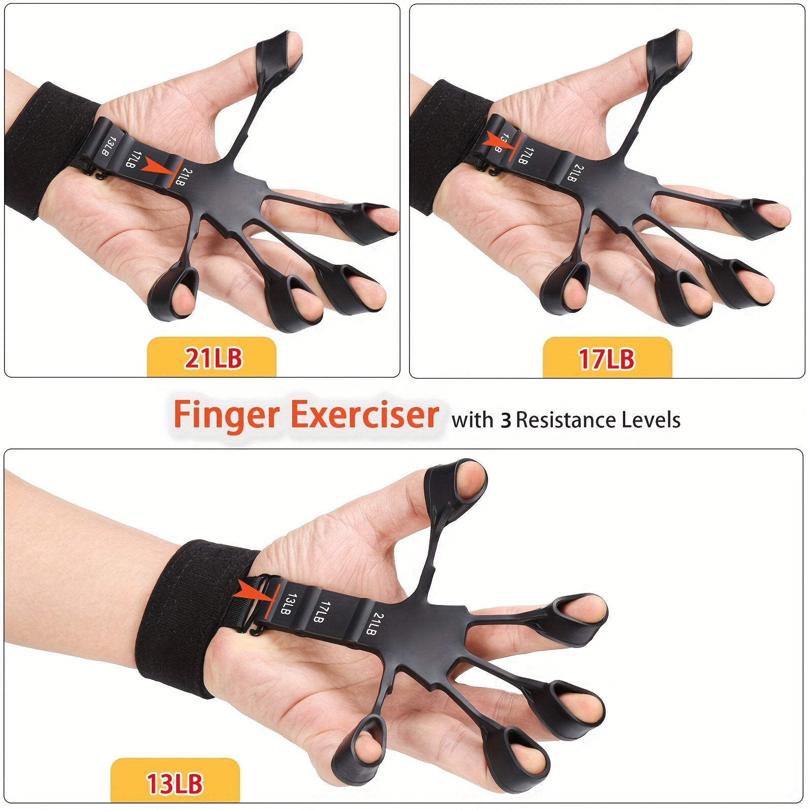 Hand Grip Strengthener Kit 5-Piece Training Set for Fingers Forearms Wrists Rehabilitation Therapy Workout Tools Musicians Athletes | Thomler