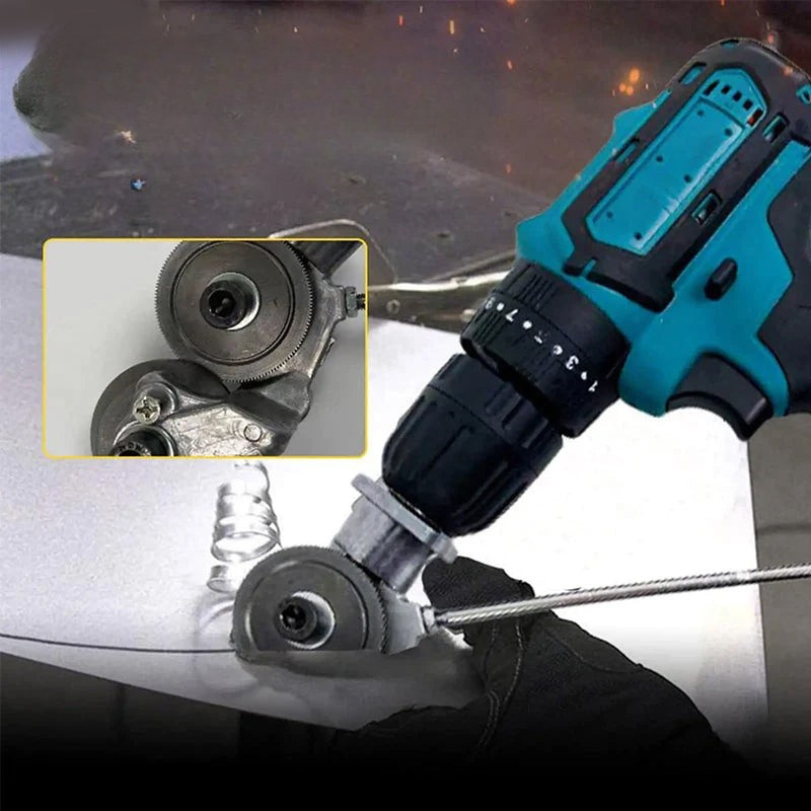 Metal Cutting Drill Attachment – Precision Shear Tool for Sheet Metal & Aluminum – Fits Most Power Drills | Thomler