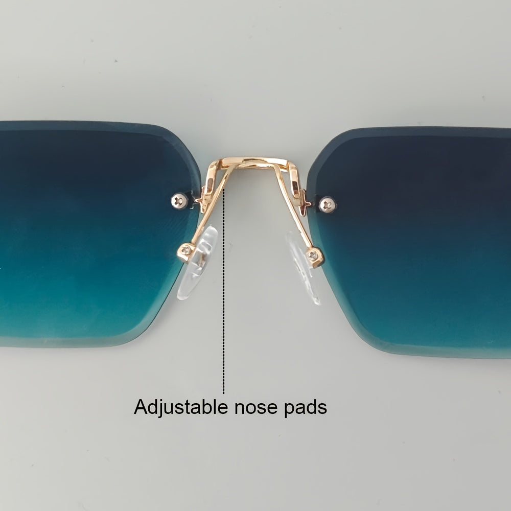 Rimless Square Eyeglasses for Men – Lightweight Metal Frame with Modern Minimalist Style | Thomler