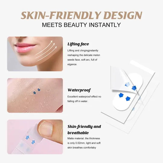Transparent Facial Contouring Strips for Jawline & Cheek Definition – Discreet Skin Smoothing Adhesive Bands | Thomler