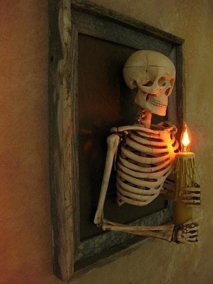 3D Human Torso Wall Art with Flickering LED Candle Light for Gothic Décor | Thomler